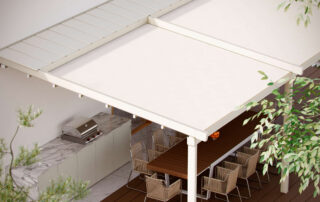 Elektrische weisse Pergola